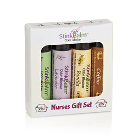 StinkBalm Odor Blocker Nurses Gift Set packaging front view