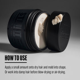 STMNT Matte Paste 3.38 oz side view with product details