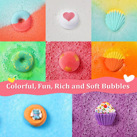 STNTUS INNOVATIONS donut-shaped bath bombs in vibrant colours
