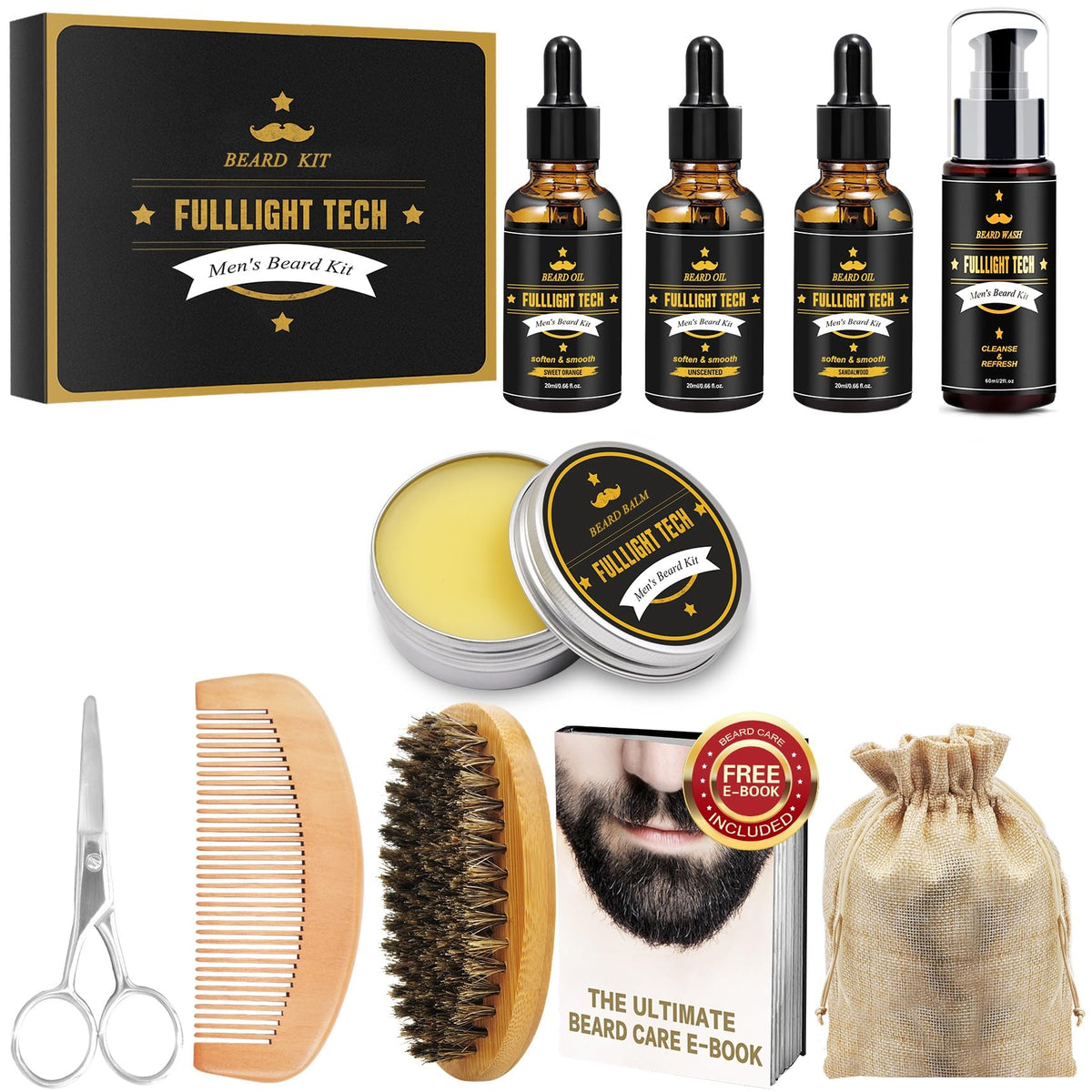 Storage bag for beard grooming tools