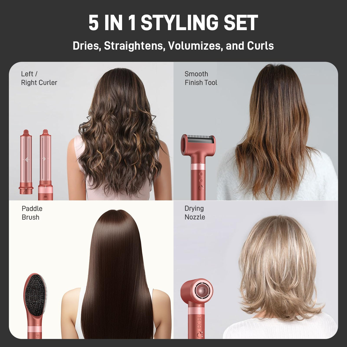 Straightening massager brush included with MESCOMB