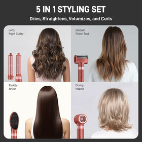 Straightening massager brush included with MESCOMB