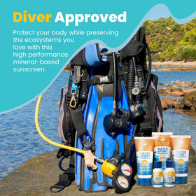 STREAM 2 SEA sunscreen being applied while swimming