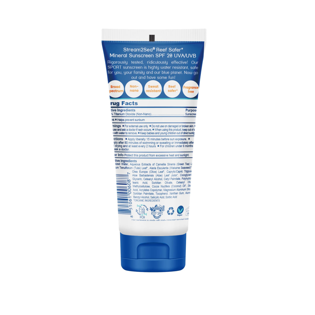 STREAM 2 SEA sunscreen tube with eco-friendly packaging