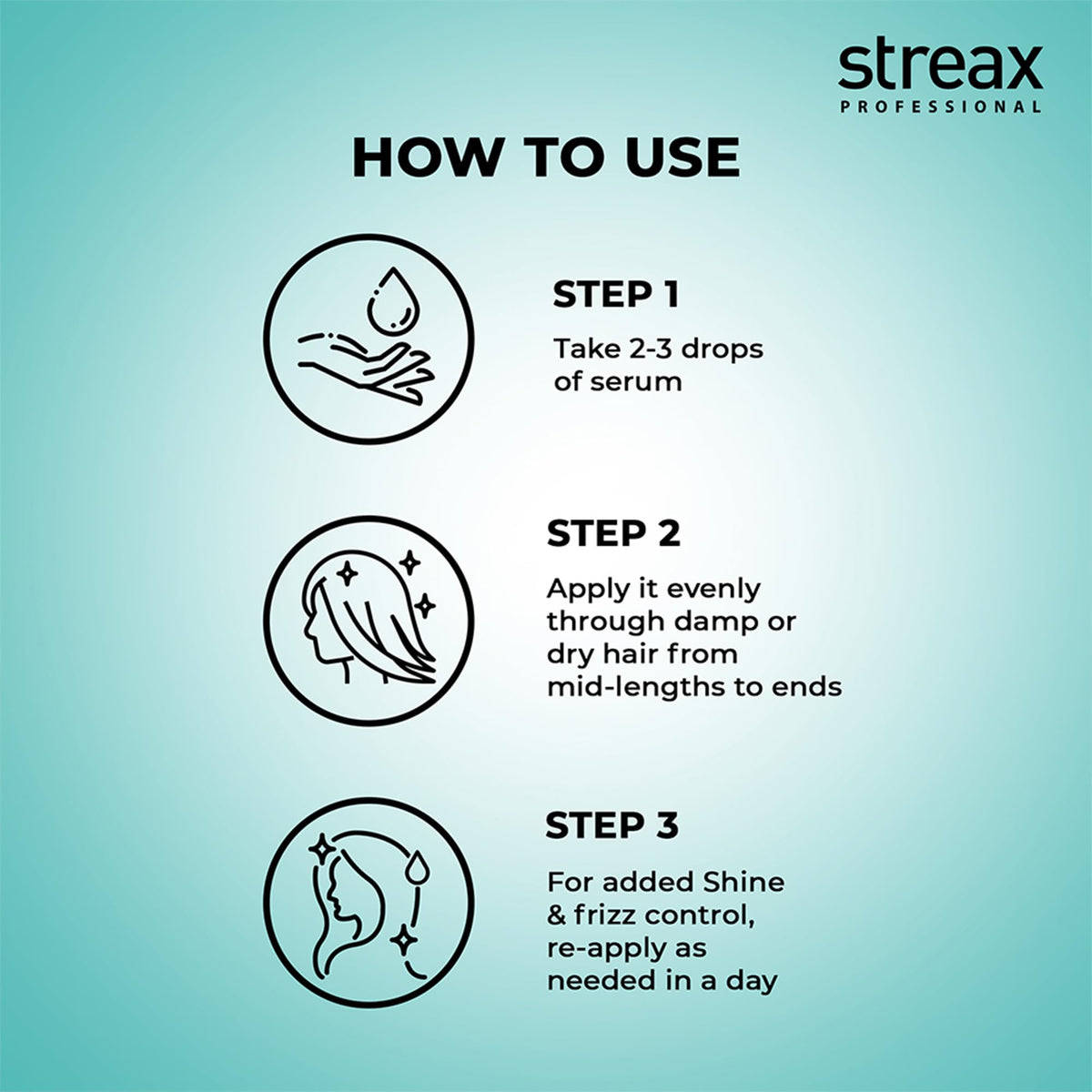 Streax Professional Vitariche Gloss Hair Serum 115 ml lifestyle scene