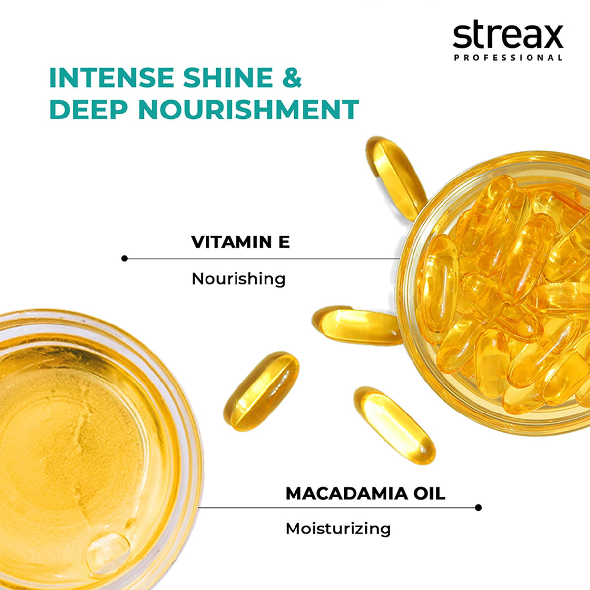 Streax Professional Vitariche Gloss Hair Serum 115 ml with macadamia oil