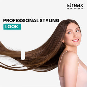 Streax Professional Vitariche Gloss Hair Serum 115 ml with styling tools