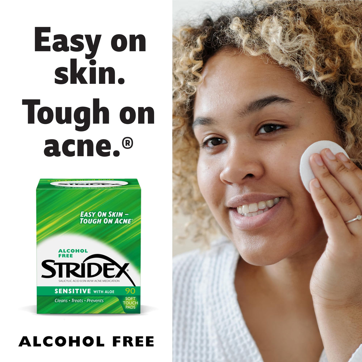 Stridex Sensitive Acne Pads beside other skincare products