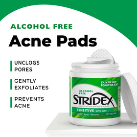 Stridex Sensitive Acne Pads packaging with label