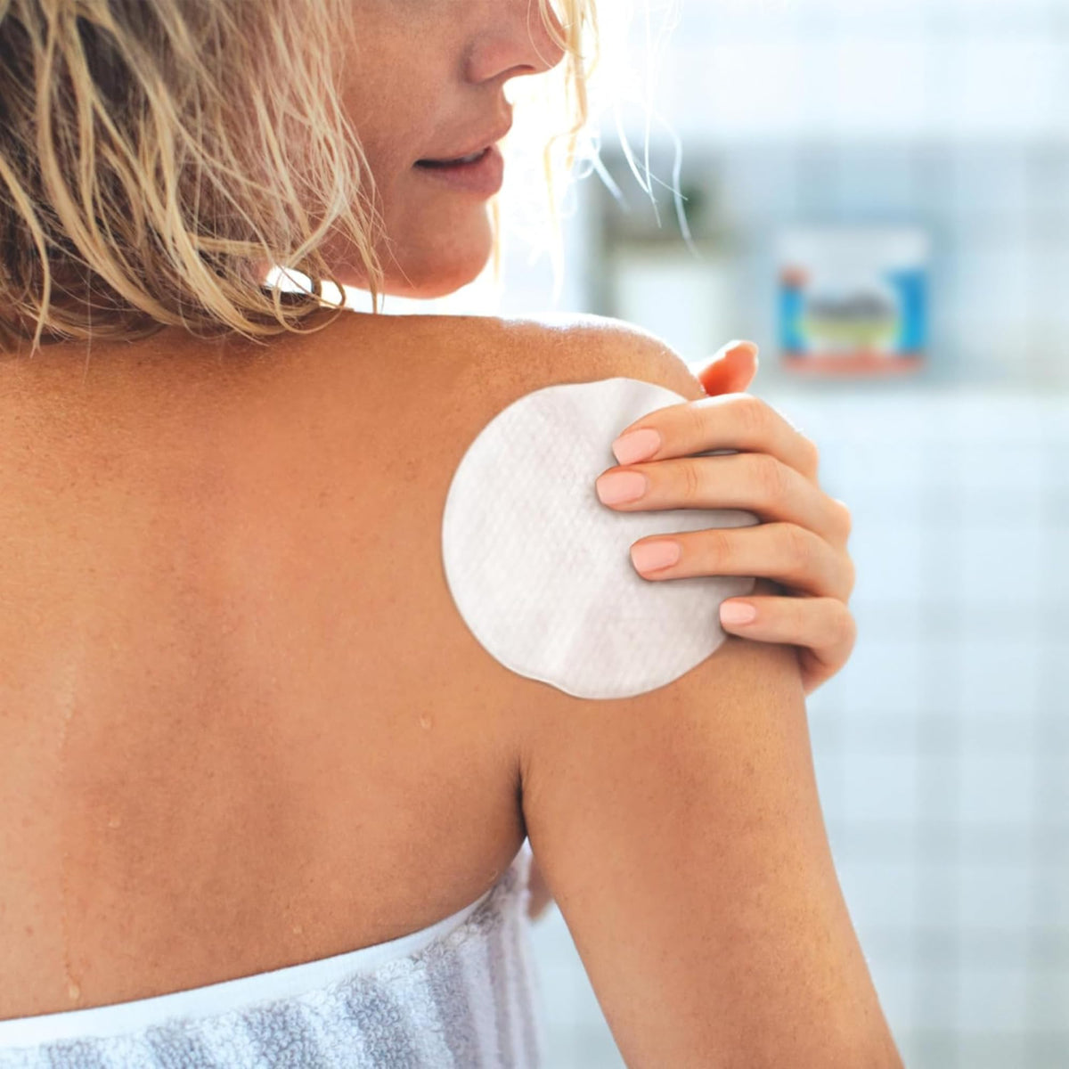 Stridex XL Face Body Pads being used on skin