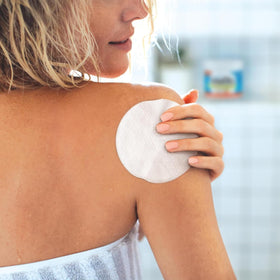 Stridex XL Face Body Pads being used on skin