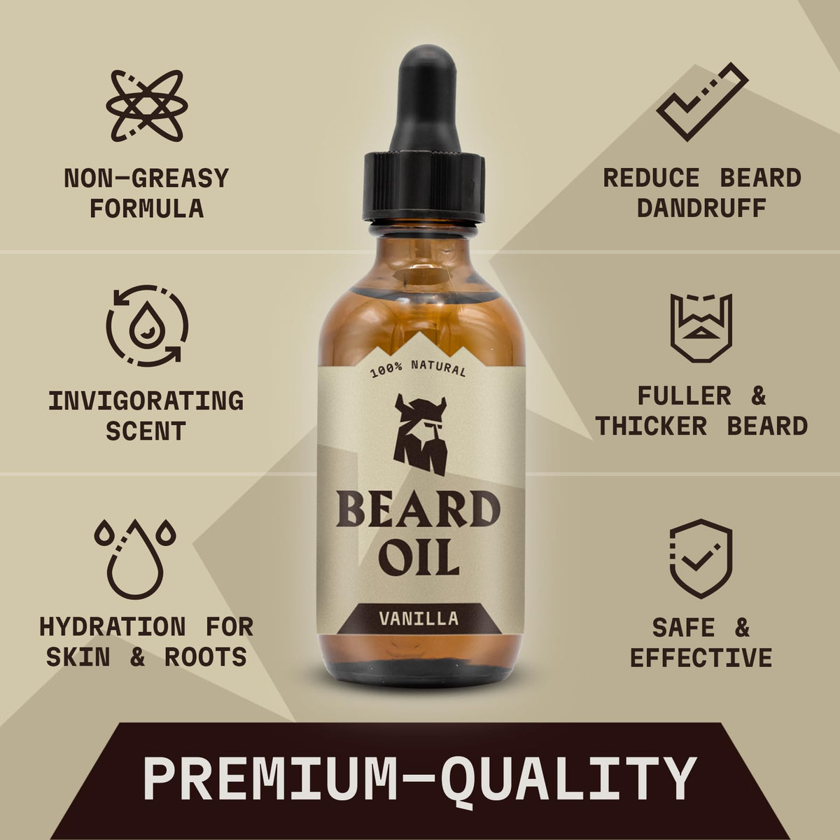 Striking Viking Beard Oil 2 Fl Oz bottle close-up