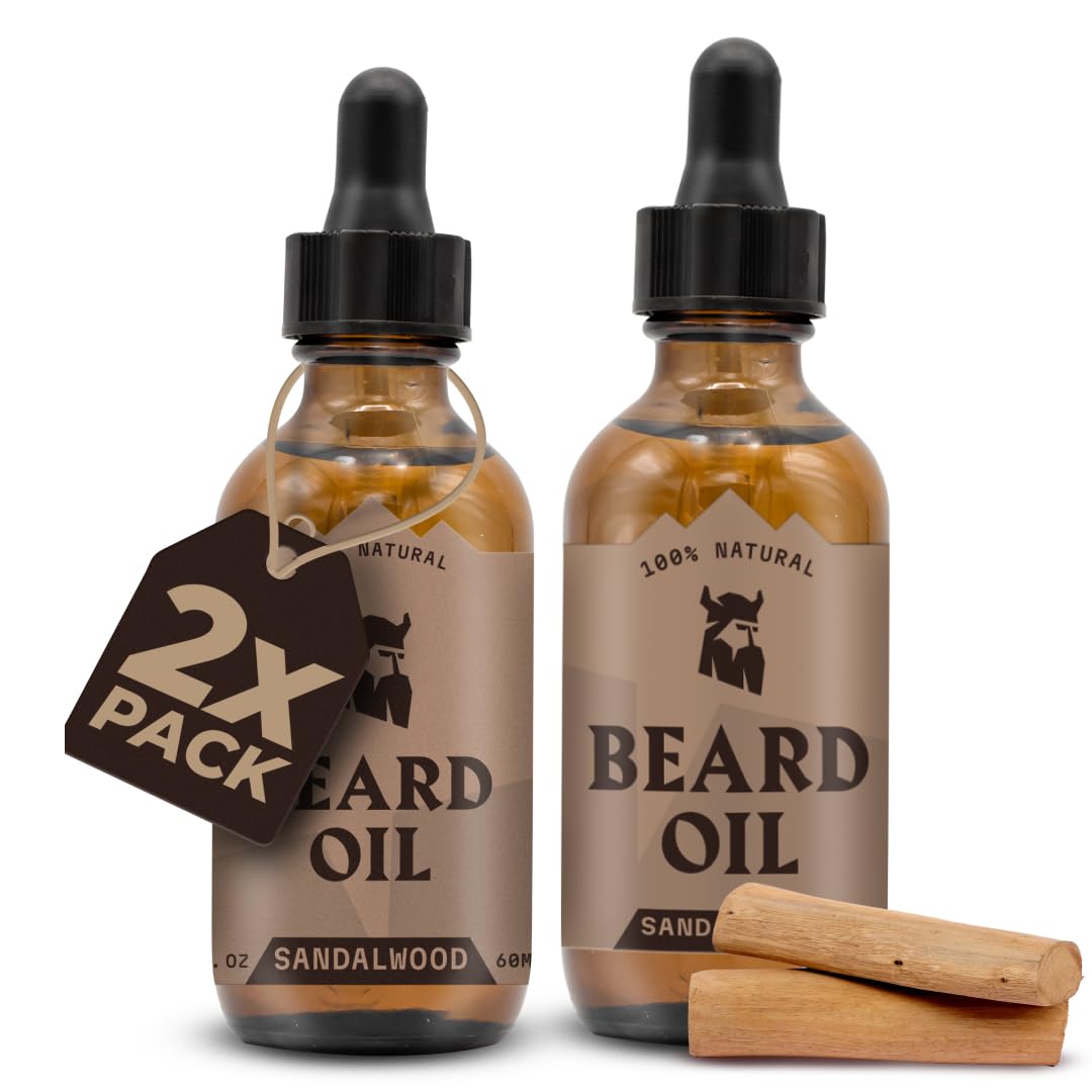Striking Viking Beard Oil 2 Fl Oz pack of 2 with sandalwood scent