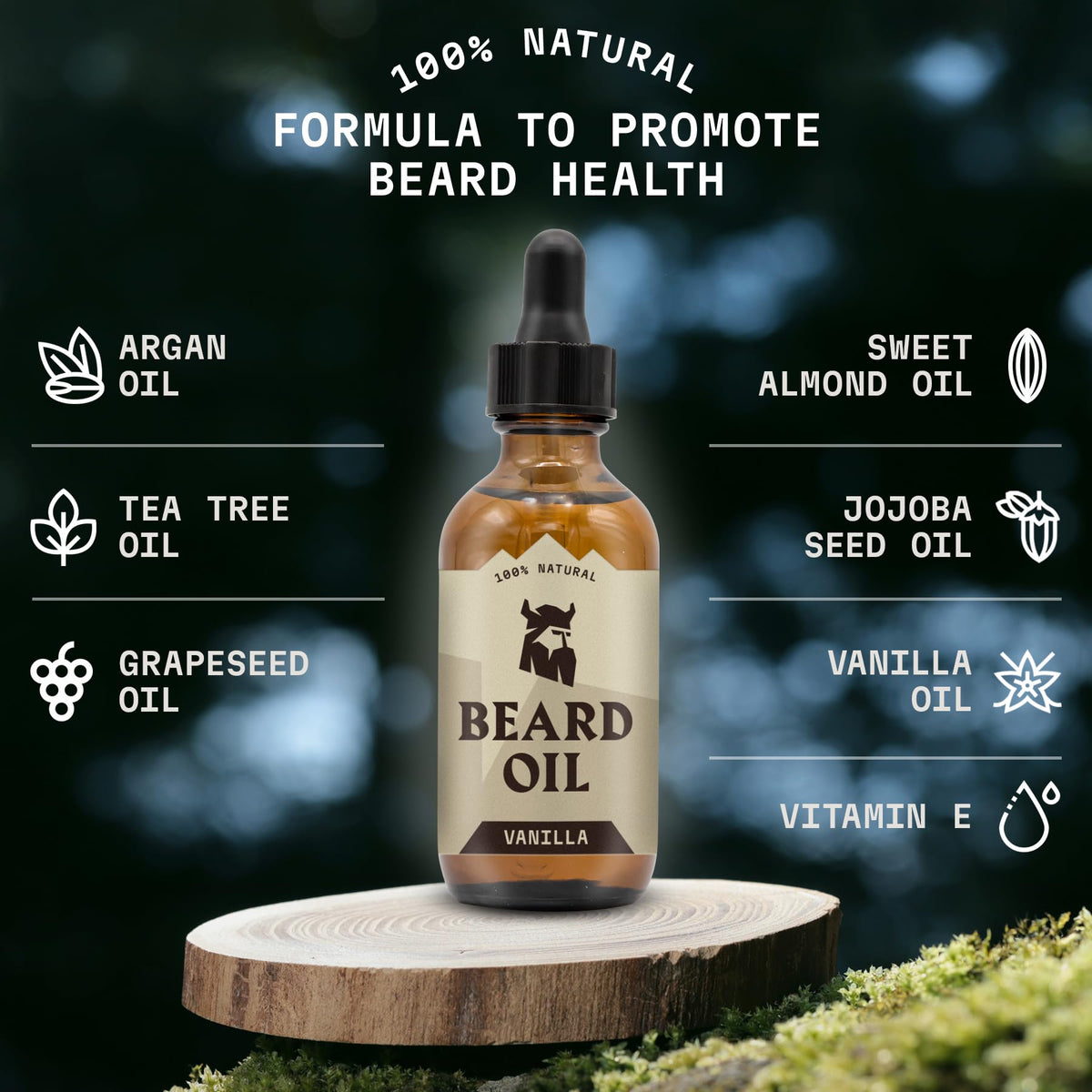 Striking Viking Beard Oil application on beard