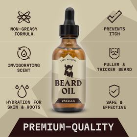 Striking Viking Vanilla Beard Oil packaging side view