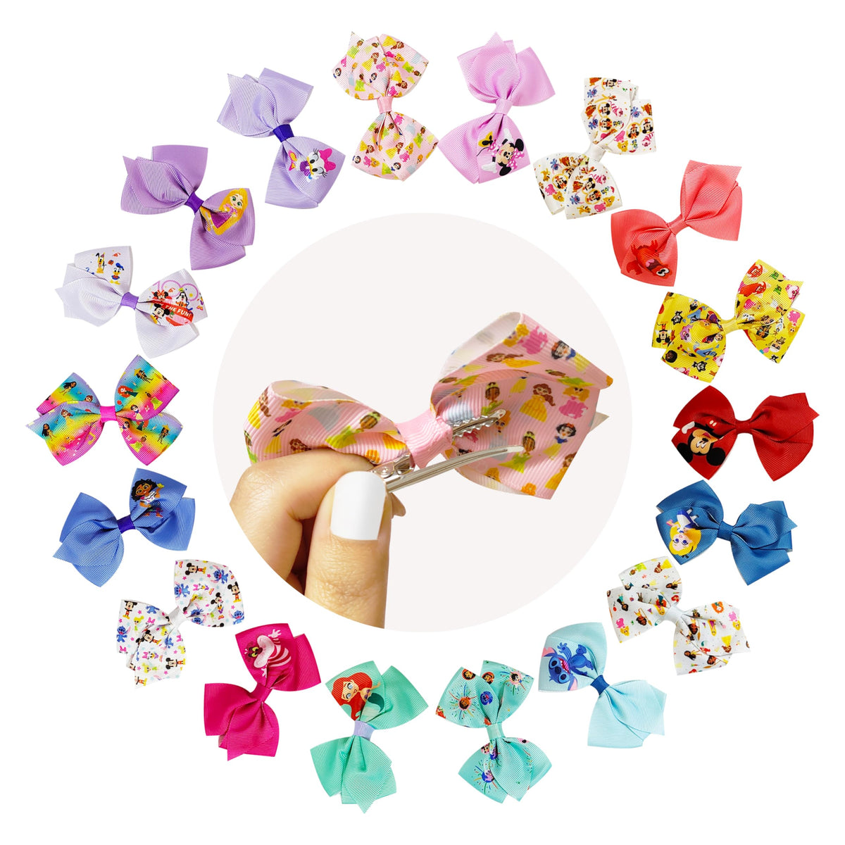 String bag holder for LUV HER Disney hair bow clips