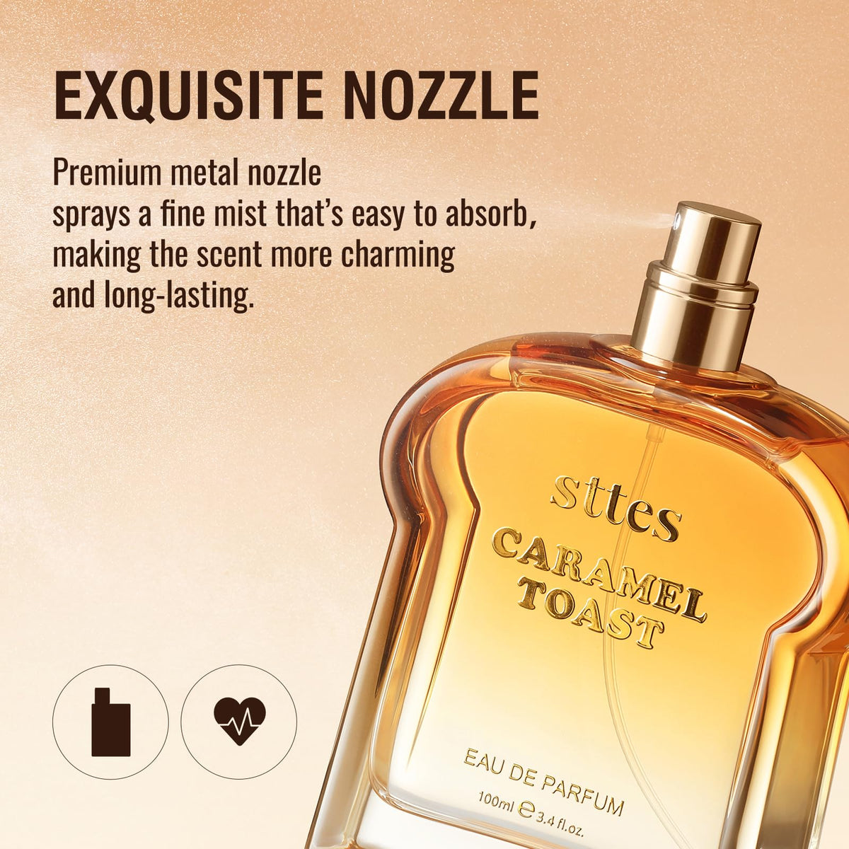 Sttes Caramel Toast Eau de Parfum on vanity