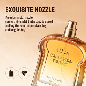 Sttes Caramel Toast Eau de Parfum on vanity