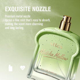 Sttes Matcha Mallow Eau de Parfum 100ml on a vanity