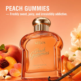 Sttes Peach Gummies Eau de Parfum 100ml side view showcasing the bottle design