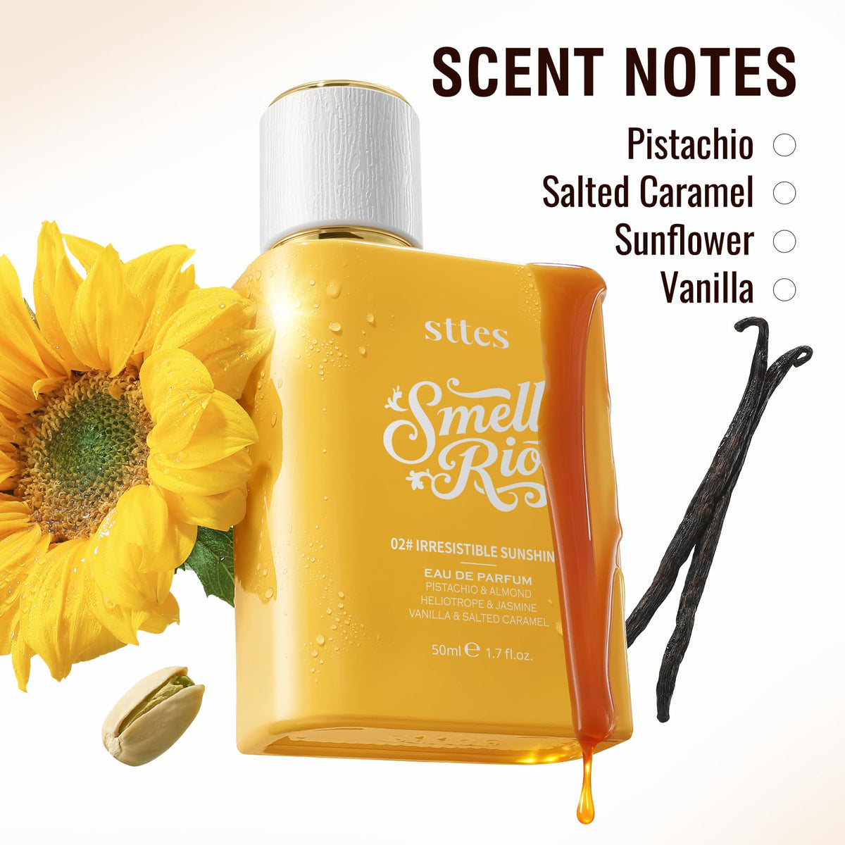 Sttes Smell Rio 50ml Eau de Parfum back view showing ingredients