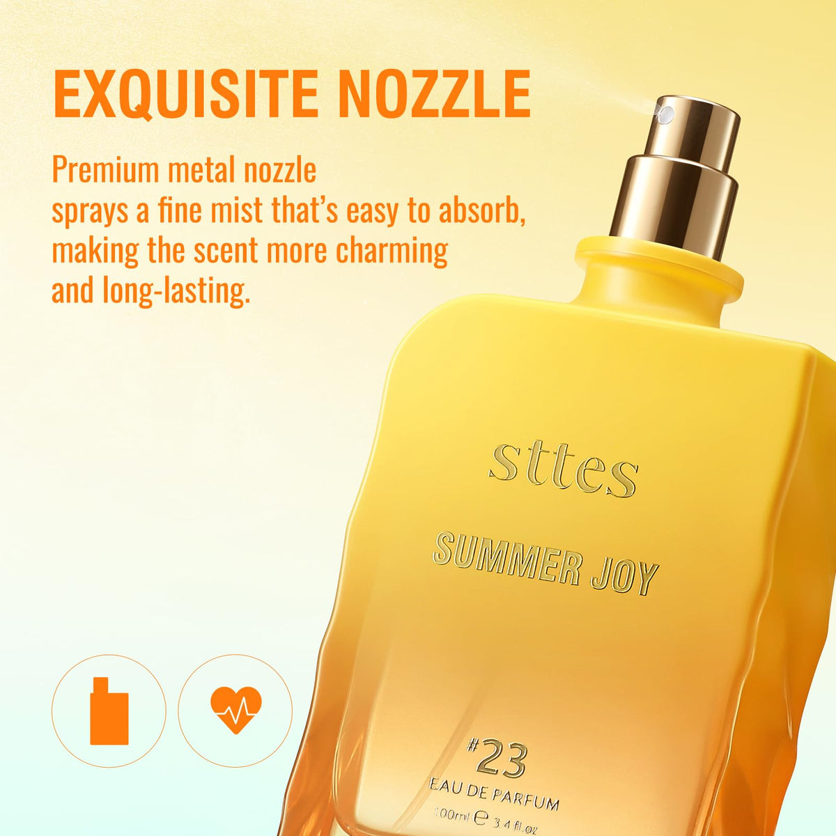 Sttes Summer Joy Eau de Parfum bottle with tropical fruits