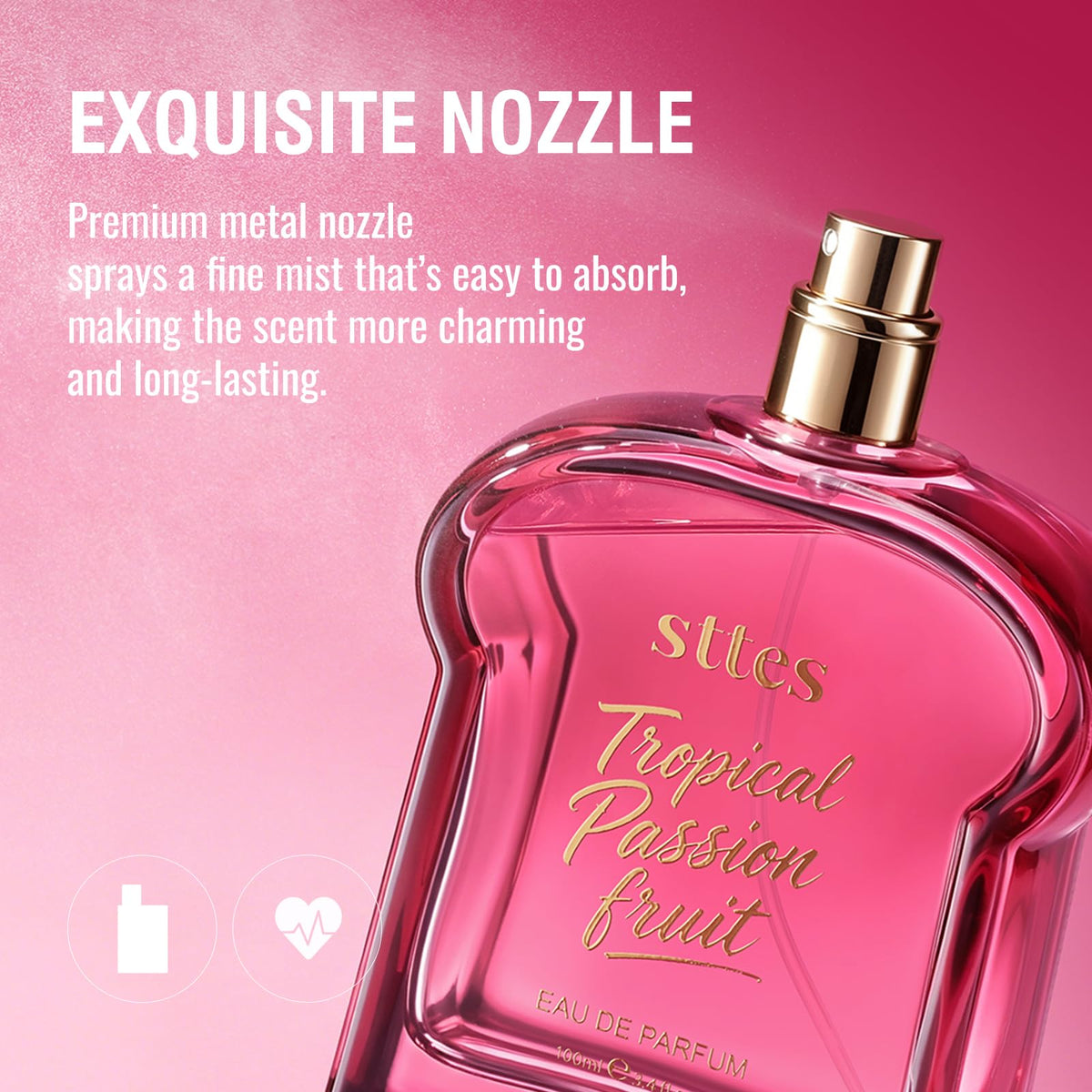Sttes Tropical Passion Fruit Eau de Parfum on a summer-themed table