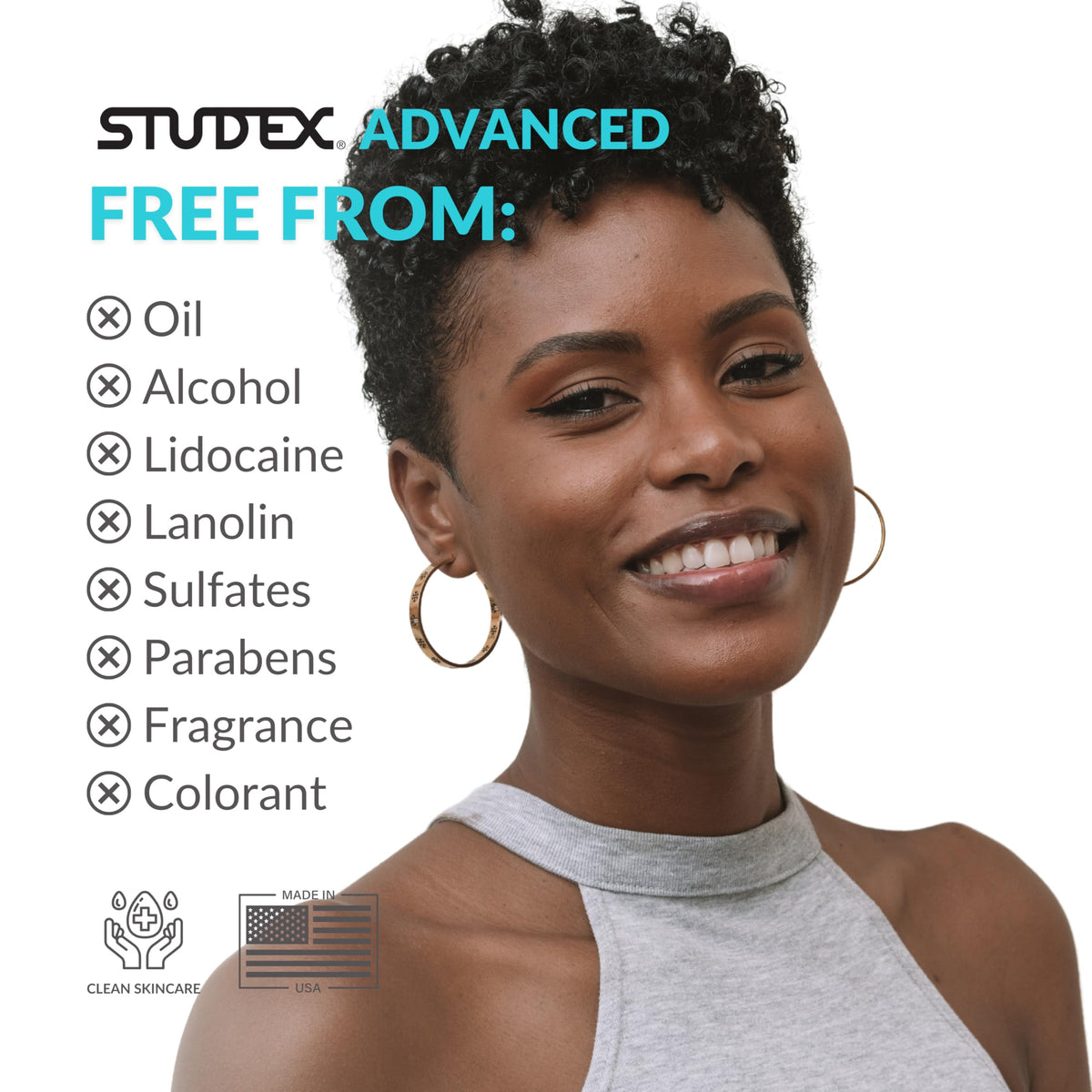 Studex Advanced 2-in-1 Piercing Aftercare 3.4oz spray bottle in hand