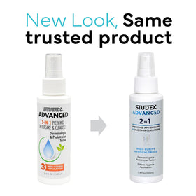 Studex Advanced 2-in-1 Piercing Aftercare Spray back view