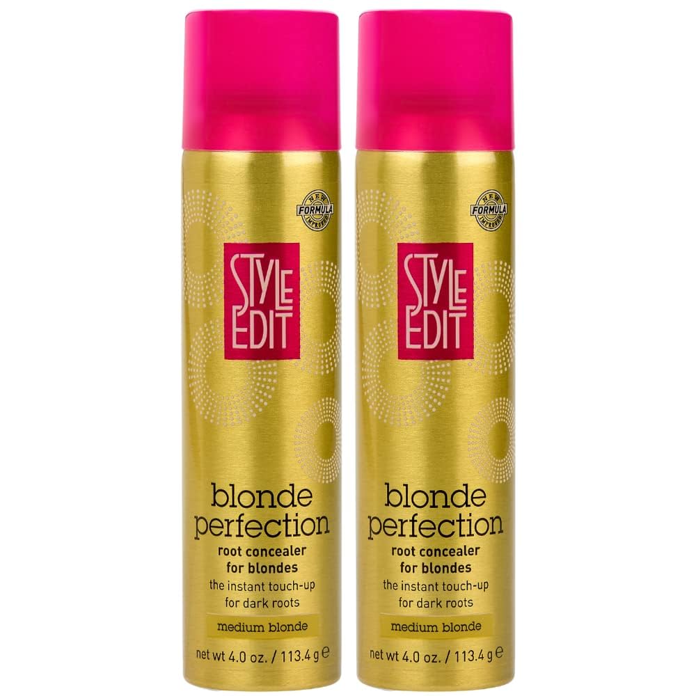 STYLE EDIT Root Touch Up Spray 4 oz in Medium Blonde front view