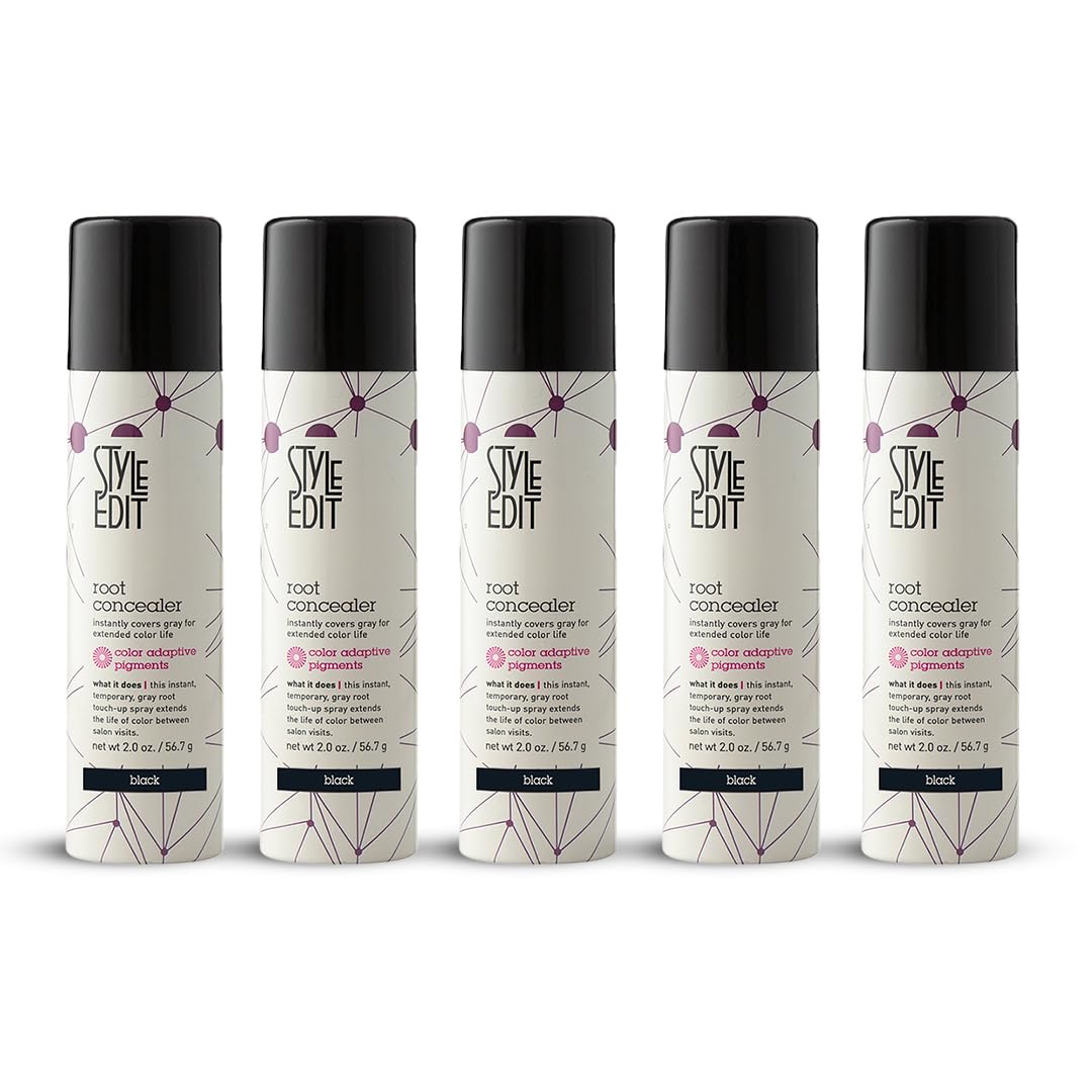STYLE EDIT Root Touch Up Spray Black 2 oz front view