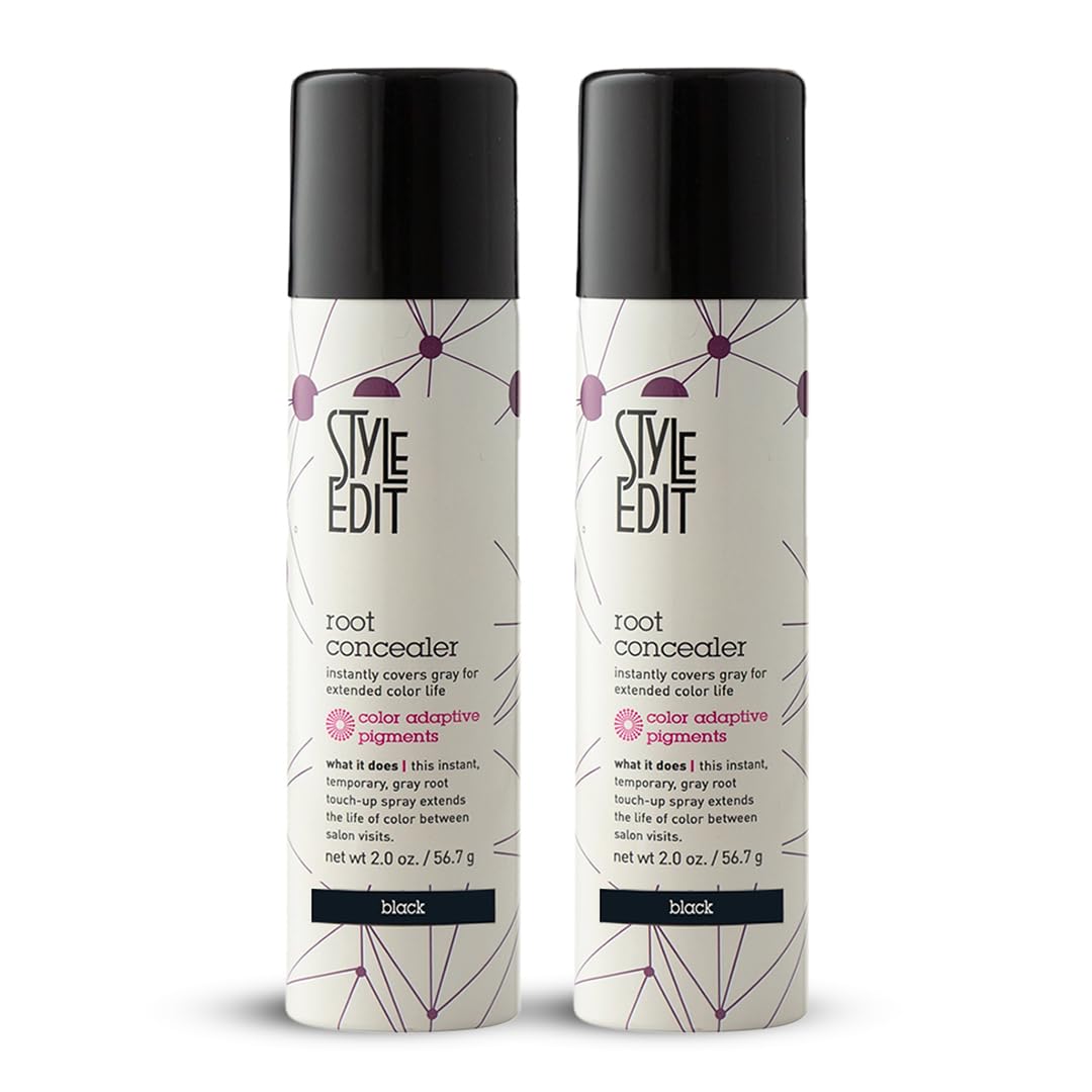 STYLE EDIT Root Touch Up Spray Black 2 oz front view