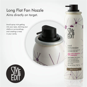 STYLE EDIT Root Touch Up Spray Dark Brown application on hair