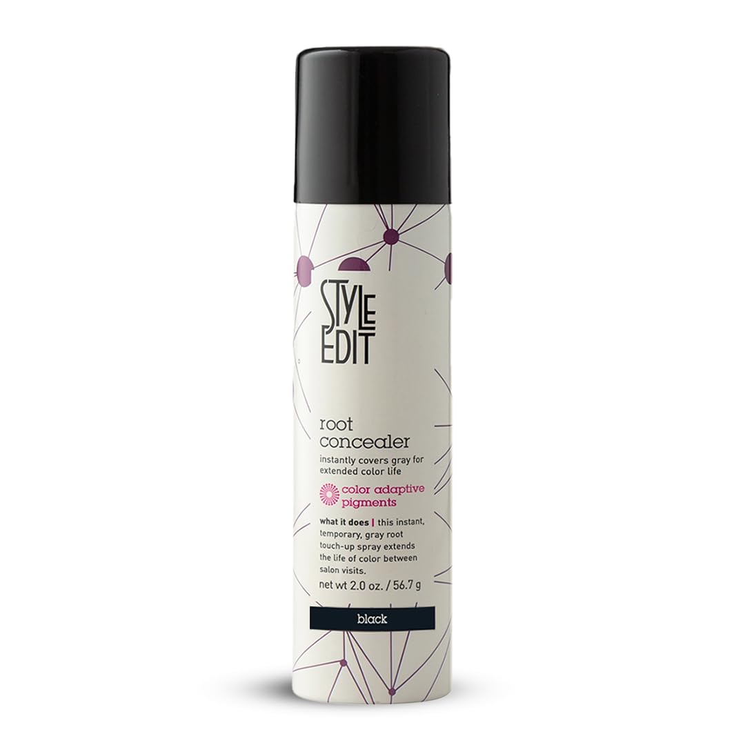STYLE EDIT Root Touch Up Spray in Black, 2 oz front view
