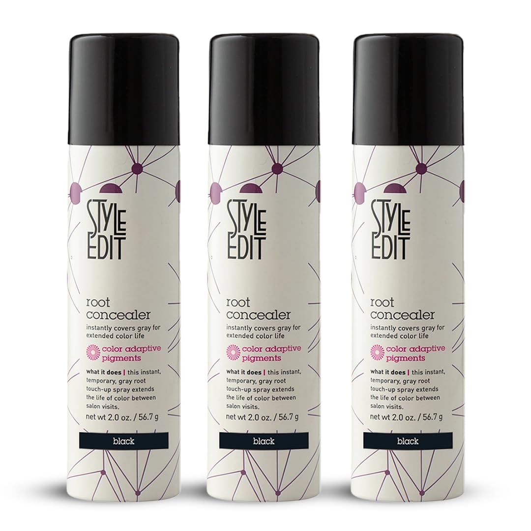 STYLE EDIT Root Touch Up Spray in Black, 2 oz front view