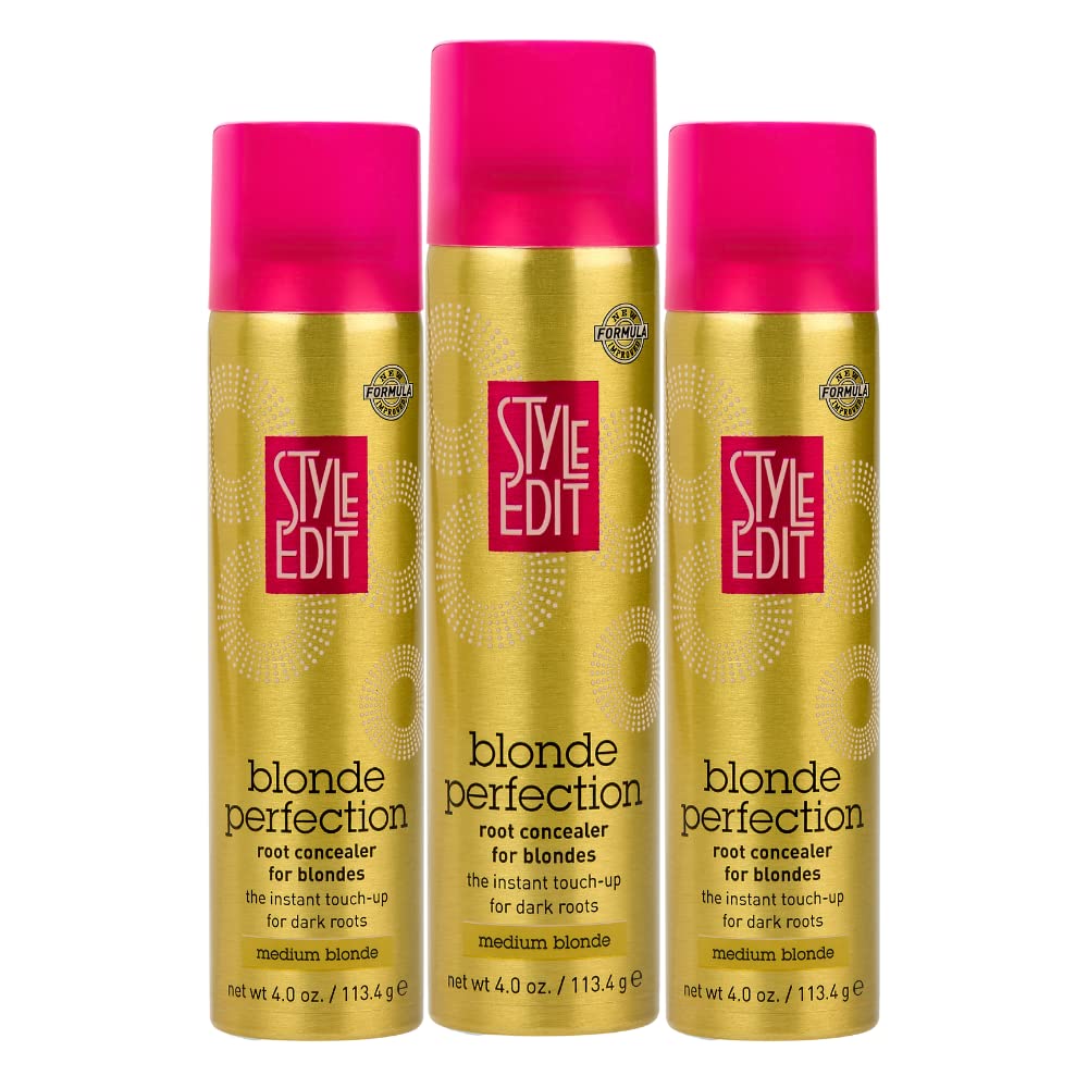 STYLE EDIT Root Touch Up Spray in Medium Blonde, 4 oz front view