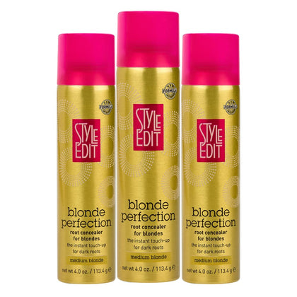 STYLE EDIT Root Touch Up Spray in Medium Blonde, 4 oz front view