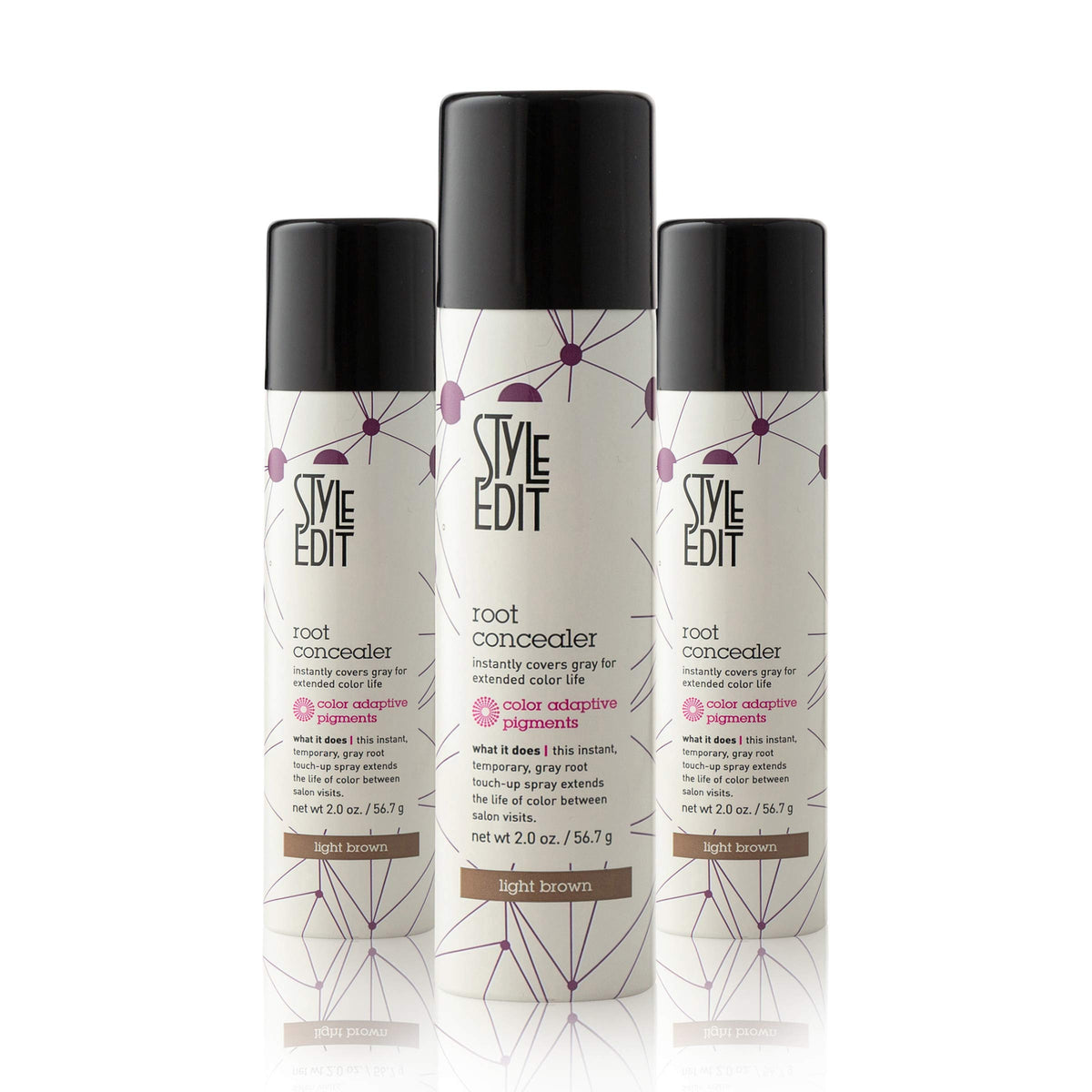 STYLE EDIT Root Touch Up Spray Light Brown 2 oz front view