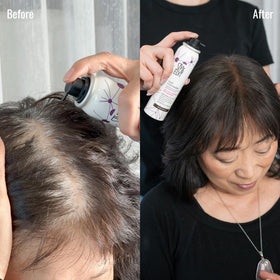 STYLE EDIT Root Touch Up Spray Light Brown 2 oz showing color match guarantee