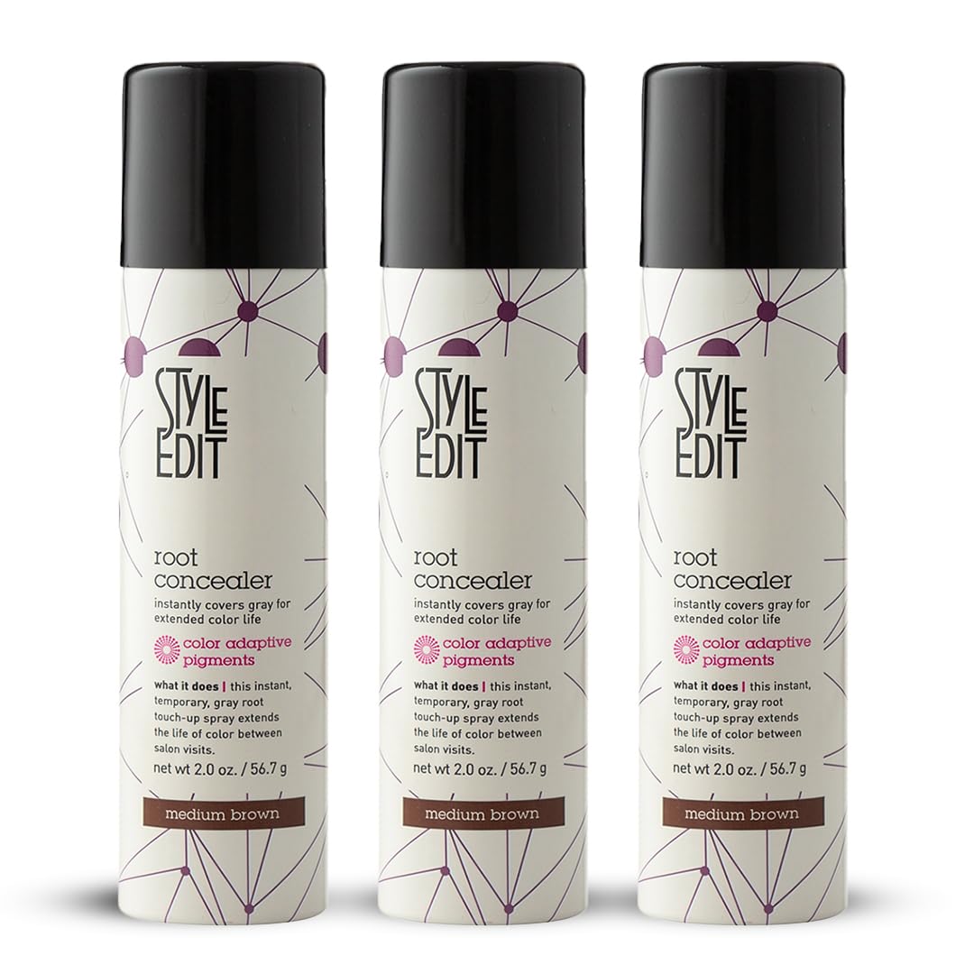 STYLE EDIT Root Touch Up Spray, Medium Brown, 2 oz front view