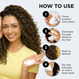 Style Factor EDGE support Foam Mousse 9 fl oz with curls