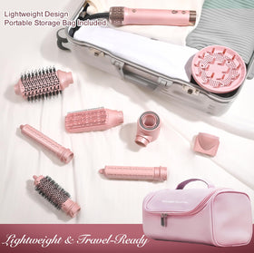 StyleVibe 8-in-1 Air Styler in sleek travel bag