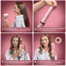 StyleVibe 8-in-1 Air Styler with heat-resistant glove