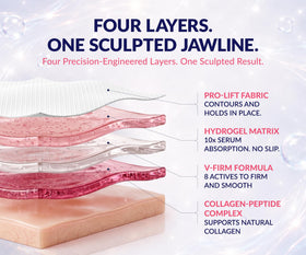 Stylia V Line Lifting Collagen Mask on a bathroom counter