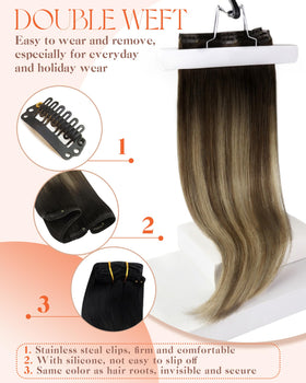 Styling options with Sunny Hair Clip-in Extensions