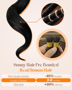 Styling options with Sunny Hair I Tip Extensions curled