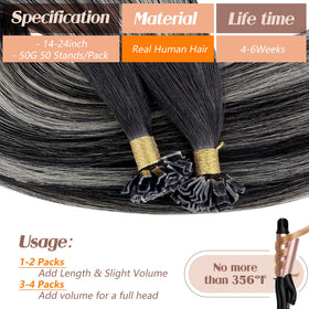 Styling options with Sunny Hair K Tip extensions curled