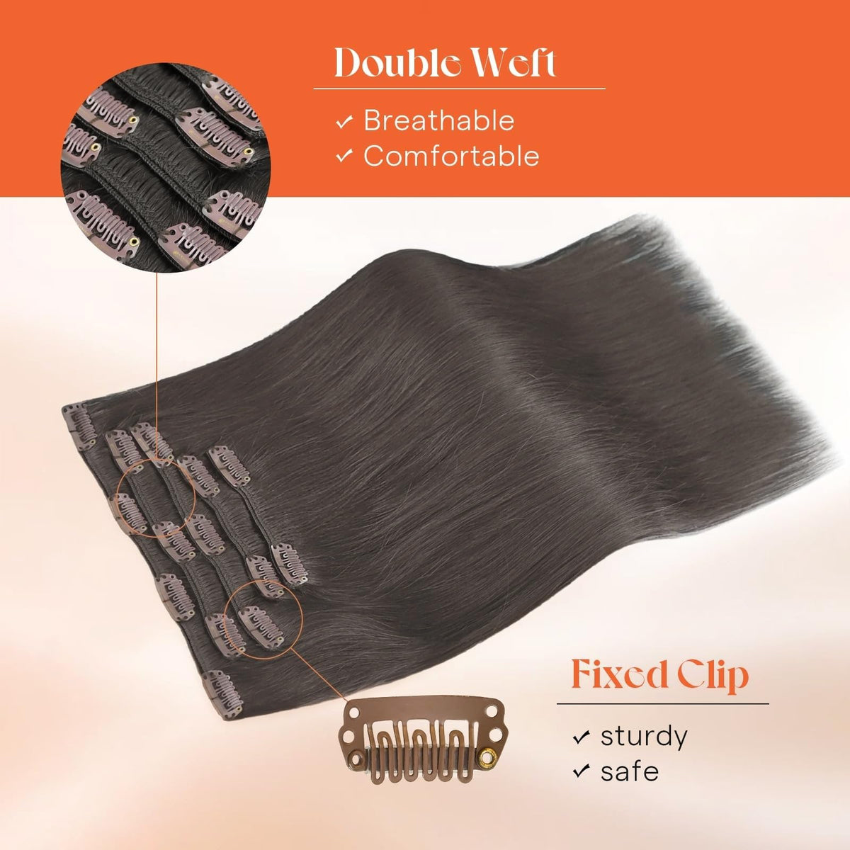 Styling tools alongside Sunny Hair Clip-in Extensions