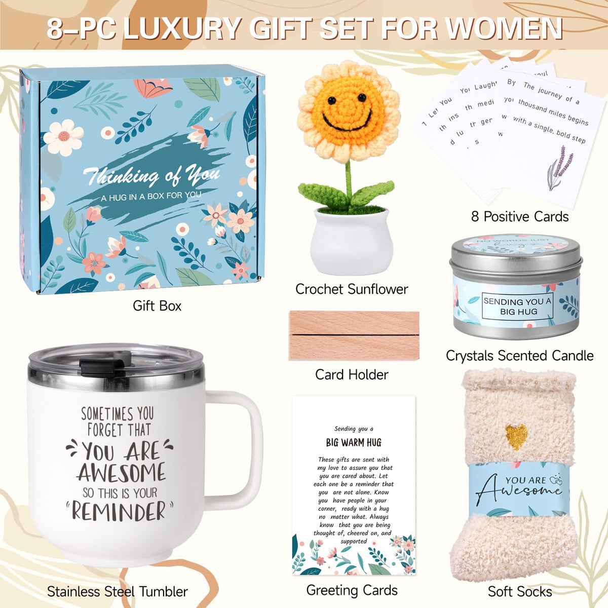 Stylish stainless steel tumbler with inspirational message