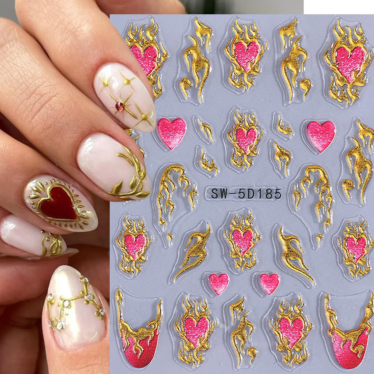 STZPRONAIL nail stickers arranged in a fan shape for easy selection